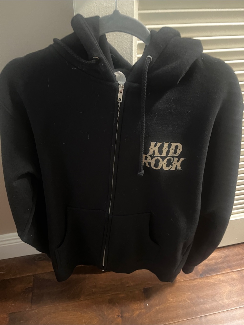 Kid Rock Black Zip-Up Hoodie with Logo